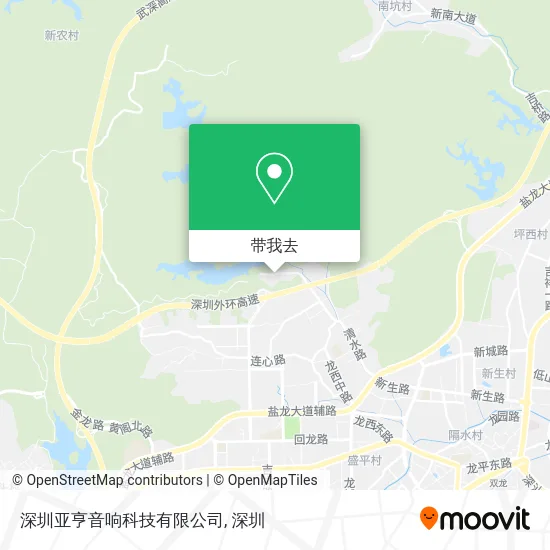 深圳亚亨音响科技有限公司地图