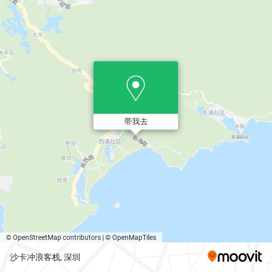 沙卡冲浪客栈地图