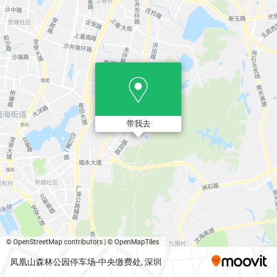 凤凰山森林公园停车场-中央缴费处地图