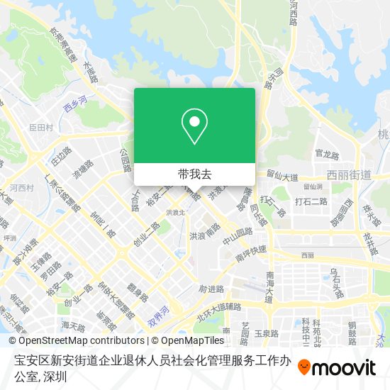 宝安区新安街道企业退休人员社会化管理服务工作办公室地图