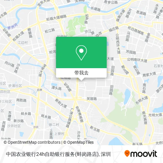 中国农业银行24h自助银行服务(蚌岗路店)地图