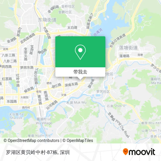 罗湖区黄贝岭中村-87栋地图