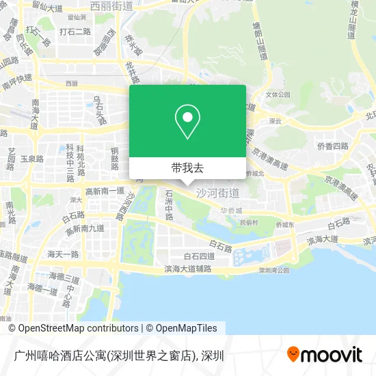 广州嘻哈酒店公寓(深圳世界之窗店)地图