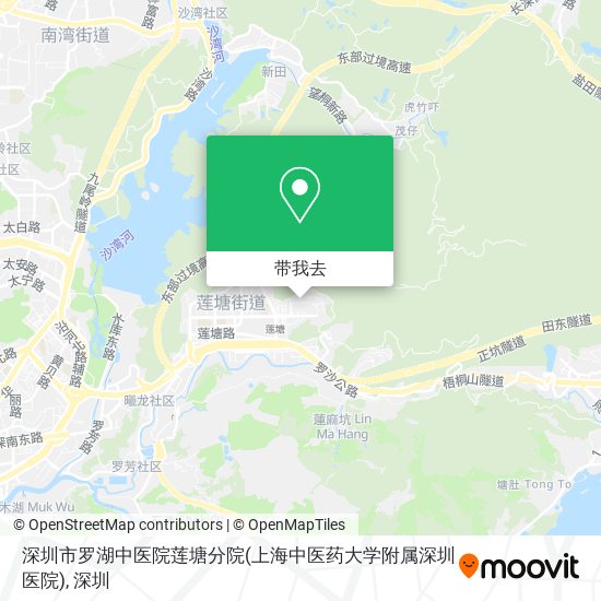 深圳市罗湖中医院莲塘分院(上海中医药大学附属深圳医院)地图
