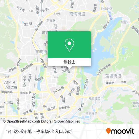 百仕达·乐湖地下停车场-出入口地图