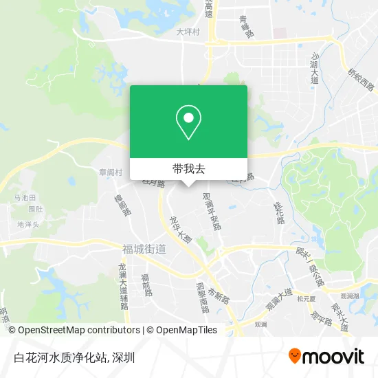白花河水质净化站地图
