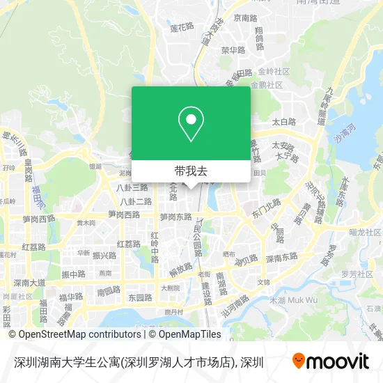 深圳湖南大学生公寓(深圳罗湖人才市场店)地图