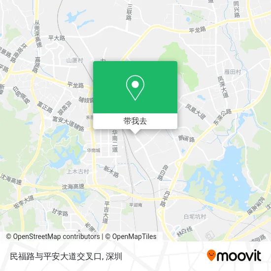 民福路与平安大道交叉口地图