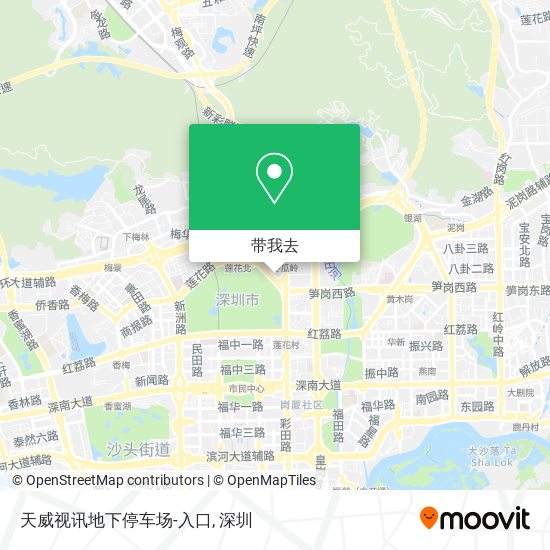 天威视讯地下停车场-入口地图