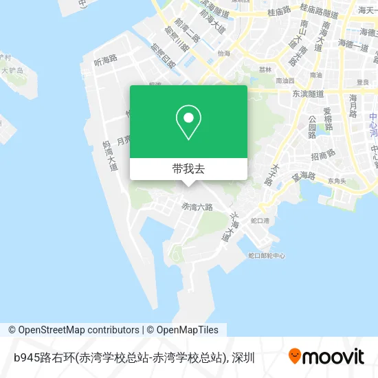 b945路右环(赤湾学校总站-赤湾学校总站)地图