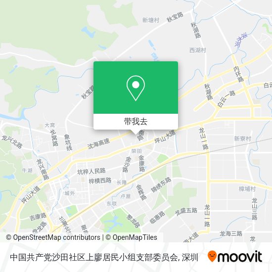 中国共产党沙田社区上廖居民小组支部委员会地图