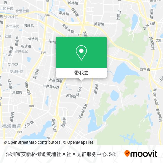 深圳宝安新桥街道黄埔社区社区党群服务中心地图