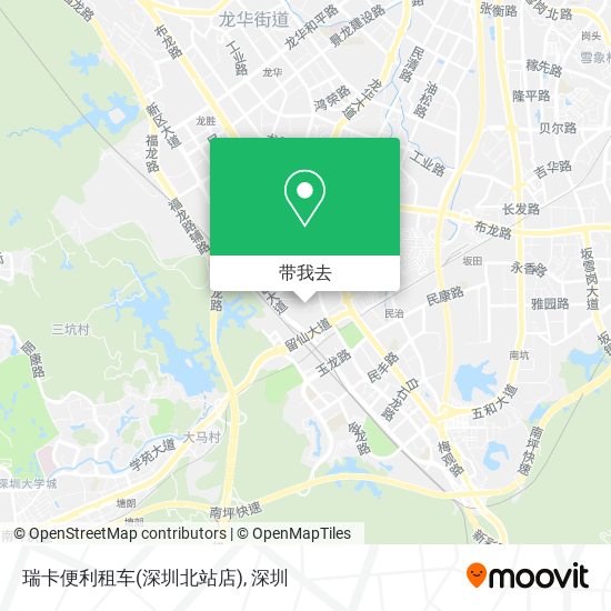 瑞卡便利租车(深圳北站店)地图