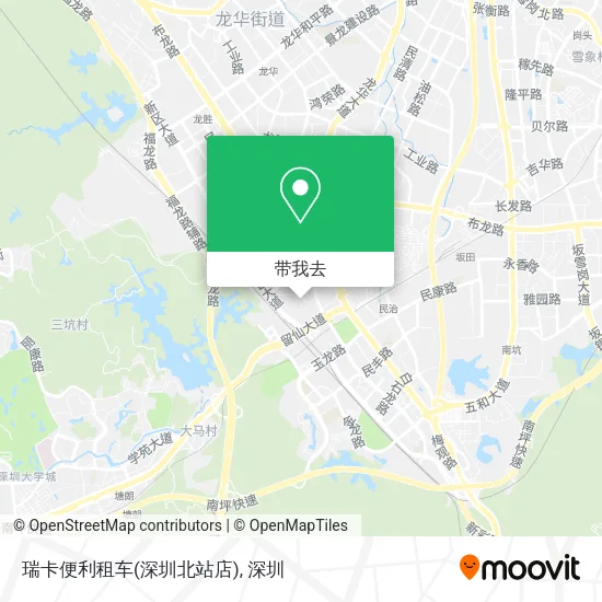 瑞卡便利租车(深圳北站店)地图