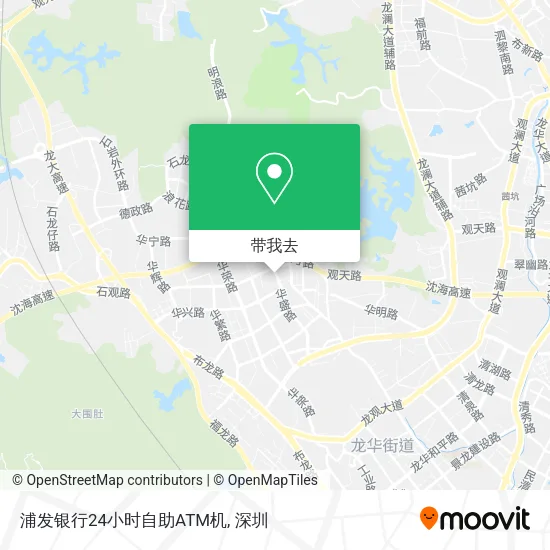 浦发银行24小时自助ATM机地图