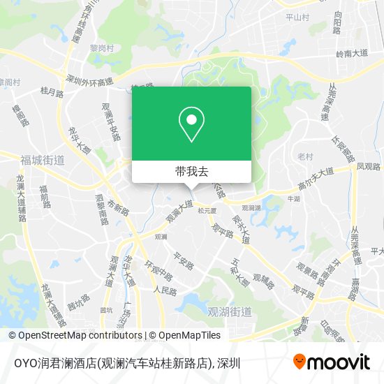 OYO润君澜酒店(观澜汽车站桂新路店)地图