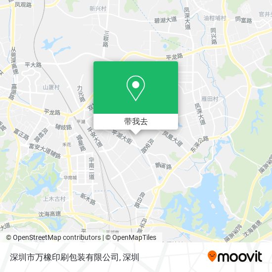 深圳市万橡印刷包装有限公司地图
