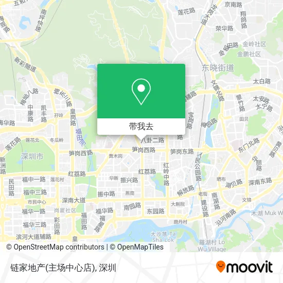 链家地产(主场中心店)地图
