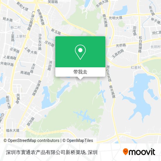深圳市寰通农产品有限公司新桥菜场地图
