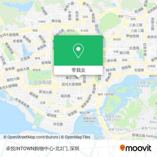 卓悦INTOWN购物中心-北2门地图