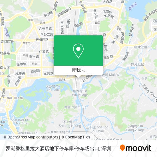 罗湖香格里拉大酒店地下停车库-停车场出口地图