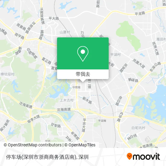 停车场(深圳市浙商商务酒店南)地图