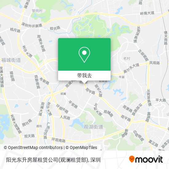 阳光东升房屋租赁公司(观澜租赁部)地图