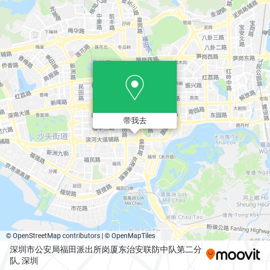深圳市公安局福田派出所岗厦东治安联防中队第二分队地图