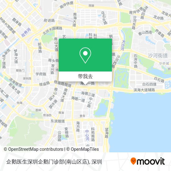 企鹅医生深圳企鹅门诊部(南山区店)地图