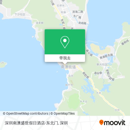 深圳南澳盛世假日酒店-东北门地图
