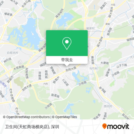 卫生间(天虹商场横岗店)地图