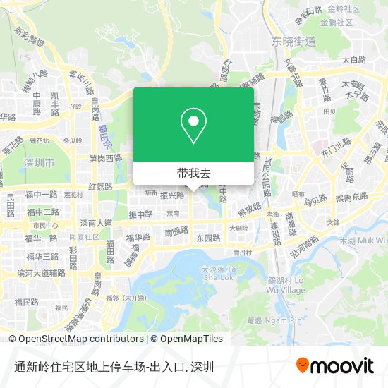 通新岭住宅区地上停车场-出入口地图