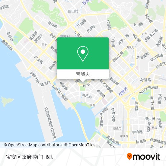 宝安区政府-南门地图