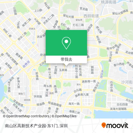 南山区高新技术产业园-东1门地图