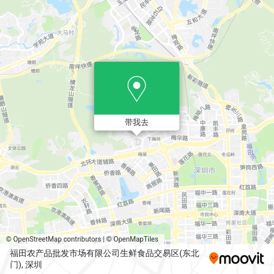 福田农产品批发市场有限公司生鲜食品交易区(东北门)地图