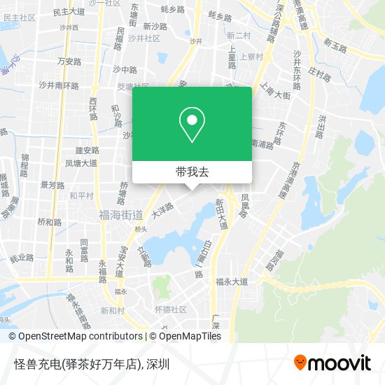 怪兽充电(驿茶好万年店)地图