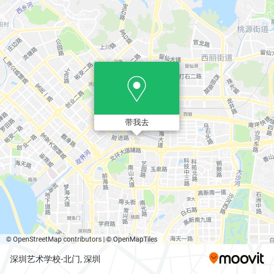 深圳艺术学校-北门地图