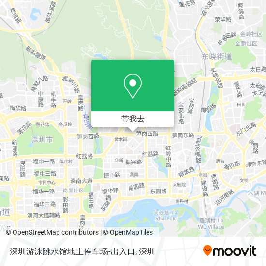 深圳游泳跳水馆地上停车场-出入口地图