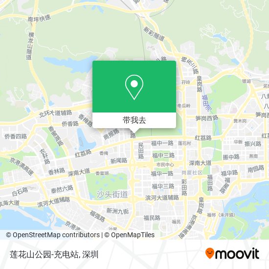 莲花山公园-充电站地图