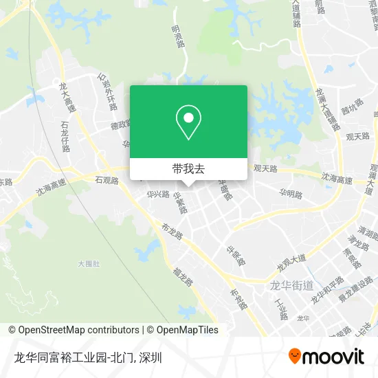 龙华同富裕工业园-北门地图