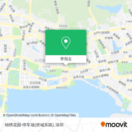 锦绣花园-停车场(侨城东路)地图