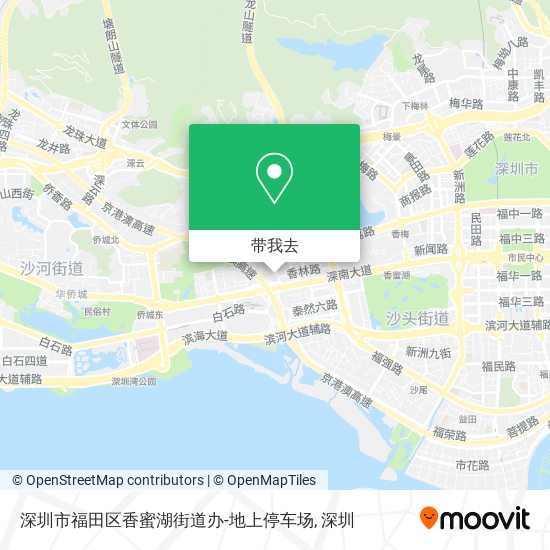 深圳市福田区香蜜湖街道办-地上停车场地图