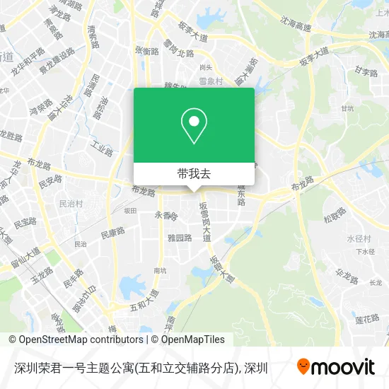 深圳荣君一号主题公寓(五和立交辅路分店)地图