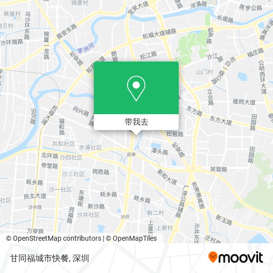 甘同福城市快餐地图