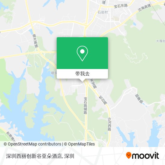 深圳西丽创新谷亚朵酒店地图