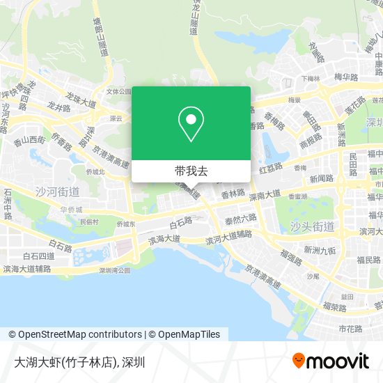 大湖大虾(竹子林店)地图