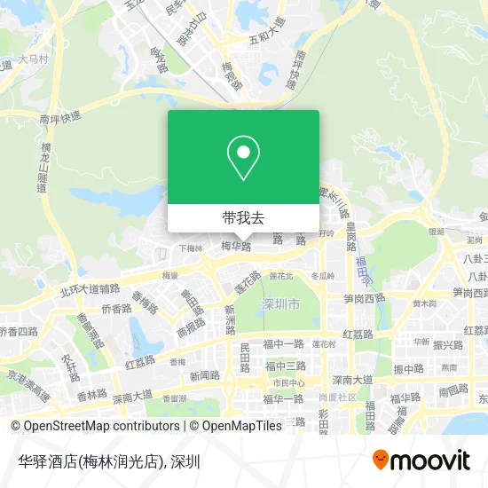 华驿酒店(梅林润光店)地图