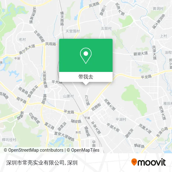 深圳市常亮实业有限公司地图