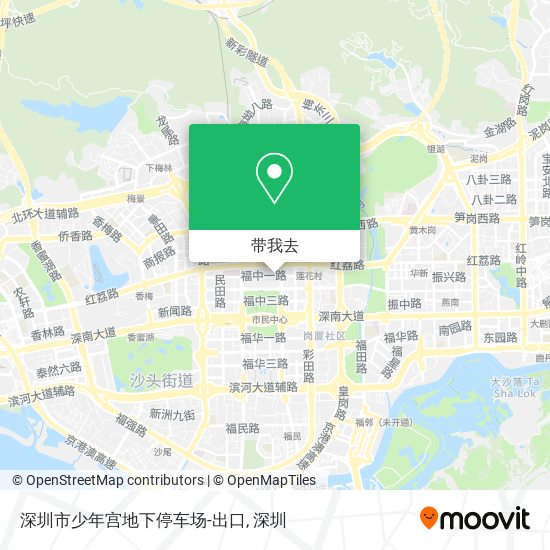 深圳市少年宫地下停车场-出口地图