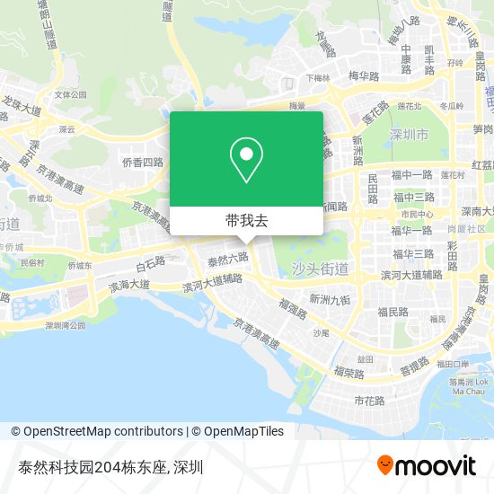 泰然科技园204栋东座地图